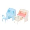 1Set 1:12 Dollhouse Miniature Writing Desk Chair Study Table Furniture Model Study Room Decor Toy Doll House Accessories