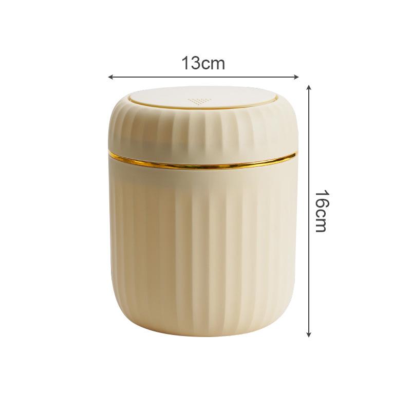 Mini Desktop Trash Can Plastic Garbage Bin With Lid Desk Storage Box Coffee Table Office Study Odor-Resistant Home Supplies