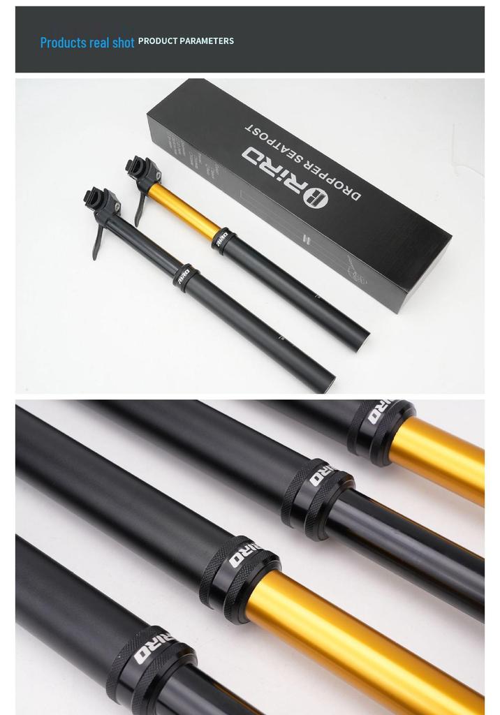 RIRO Adjustable Aluminum Alloy Dropper Seatpost for Cycling