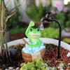 Frog Garden Decor Resin Animal Collectible Figurines Frog Bathing Sculptures Garden Statues Ornaments For Home Patio Yard Lawn