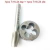 7/16-24 UNS Right-Hand Tap And Die Set For Metalworking, High-Speed Steel Tool For Mold Processing, CNC Machining Compatible