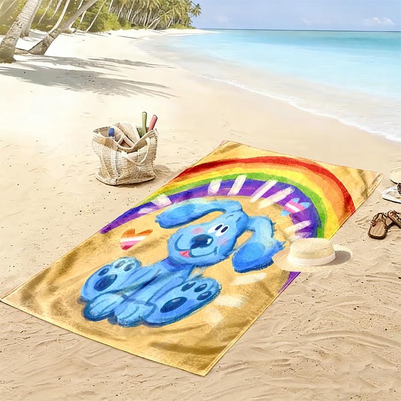 Blue's Clues Print Beach Towel, Large Soft Quick Dry Towel for Beach Camping Swimming