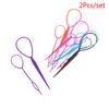2Pcs/Set Hair Styling Tools Clip Bun Maker Hair Twist Braid Ponytail Accessories