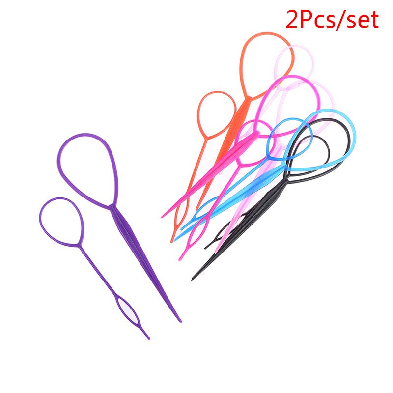 2Pcs/Set Hair Styling Tools Clip Bun Maker Hair Twist Braid Ponytail Accessories