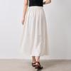 Chuyu Textured High-Waist A-Line Skirt