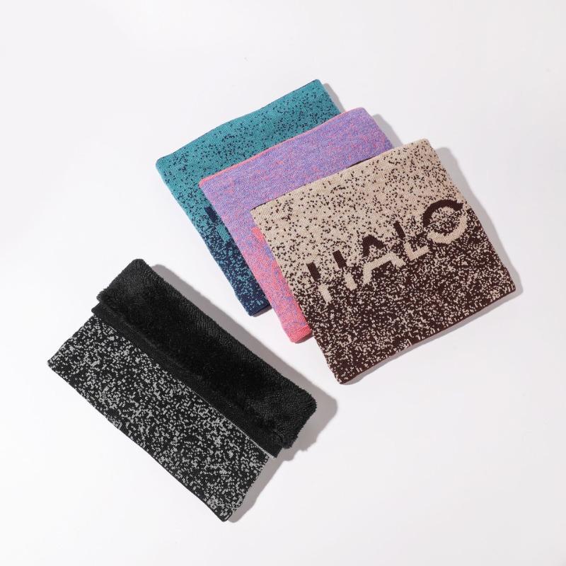 Warm scarf men's winter wool knitted neck protector neck cover piled and thickened gradual change letter scarf