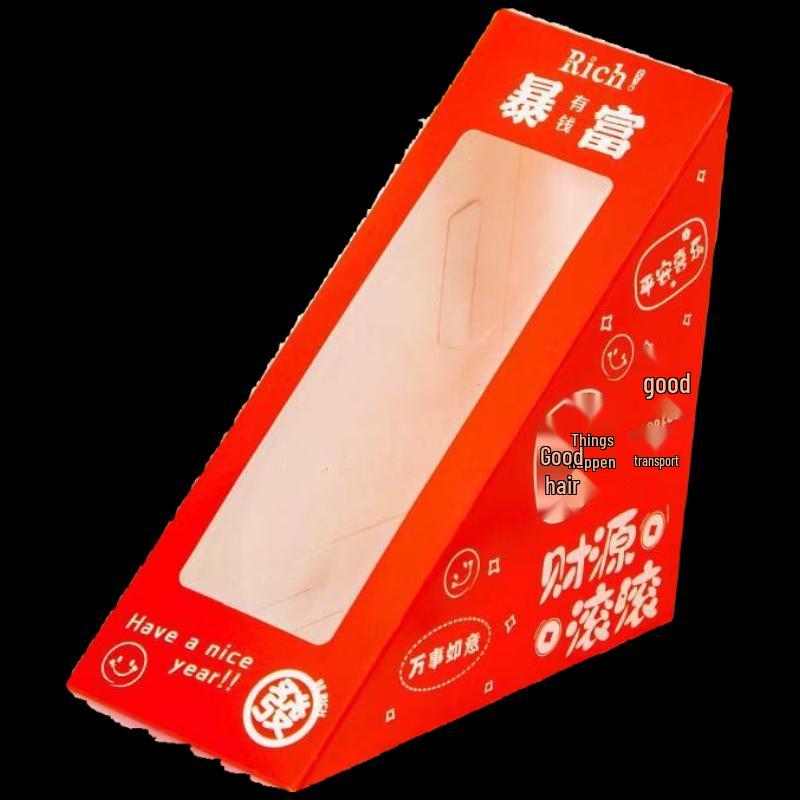 De ou Triangular Transparent Sandwich Boxes