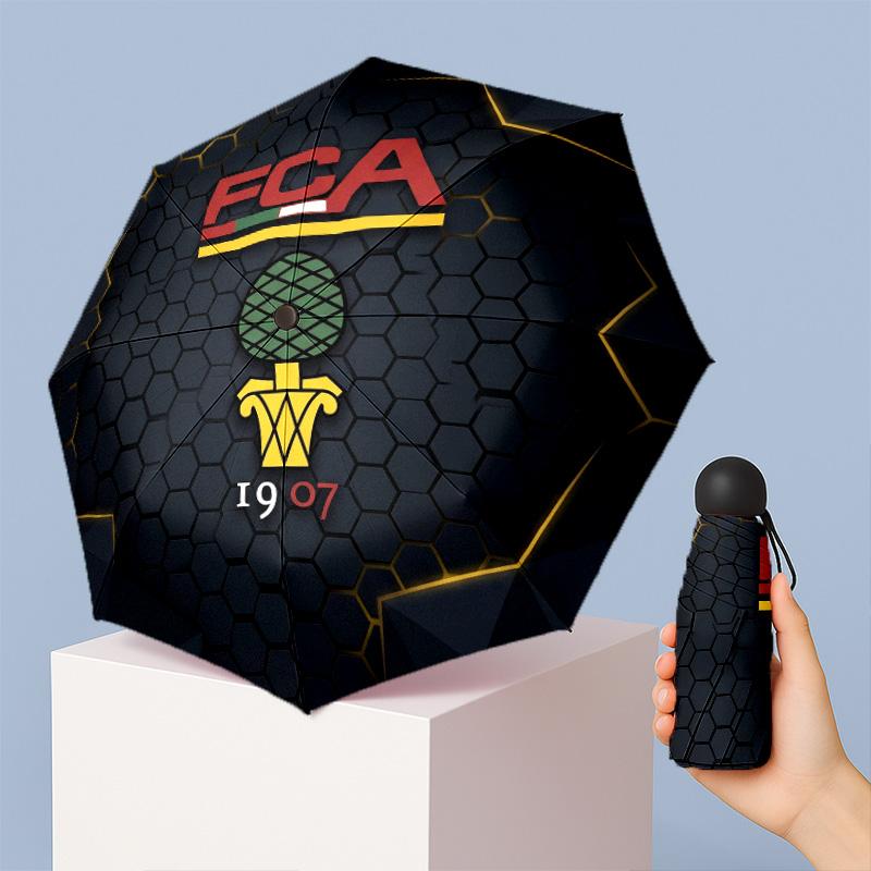 FC Augsburg FC Mini 5 Fold Pocket Umbrella Compact Lightweight Anti UV Rain Sun Protection Umbrella Portable Travel Umbrella