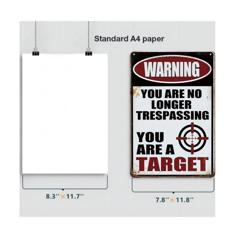 Warning Notice Vintage Metal Tin Poster Funny Metal Tin Signs Posters Plate for Garage Bar Cafe Club Home Room Wall Decor