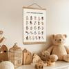 ZTGDA Sign Language Poster, Sign Language Alphabet Wall Art Posters, ABC Banner Poster, Alphabet Banner Wall Hanging Decor for Toddler Room Playroom