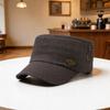 Flat top hat men's four seasons new trendy fashion outdoor casual versatile crown UV protection cap