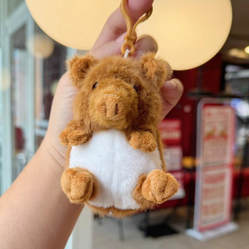 

Plush Pig Keychain With Plastic Clip For Bags And Gifts