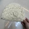 Autumn and winter double-layer handmade crochet three-dimensional flower versatile warm mohair headgear fashion woven hat women