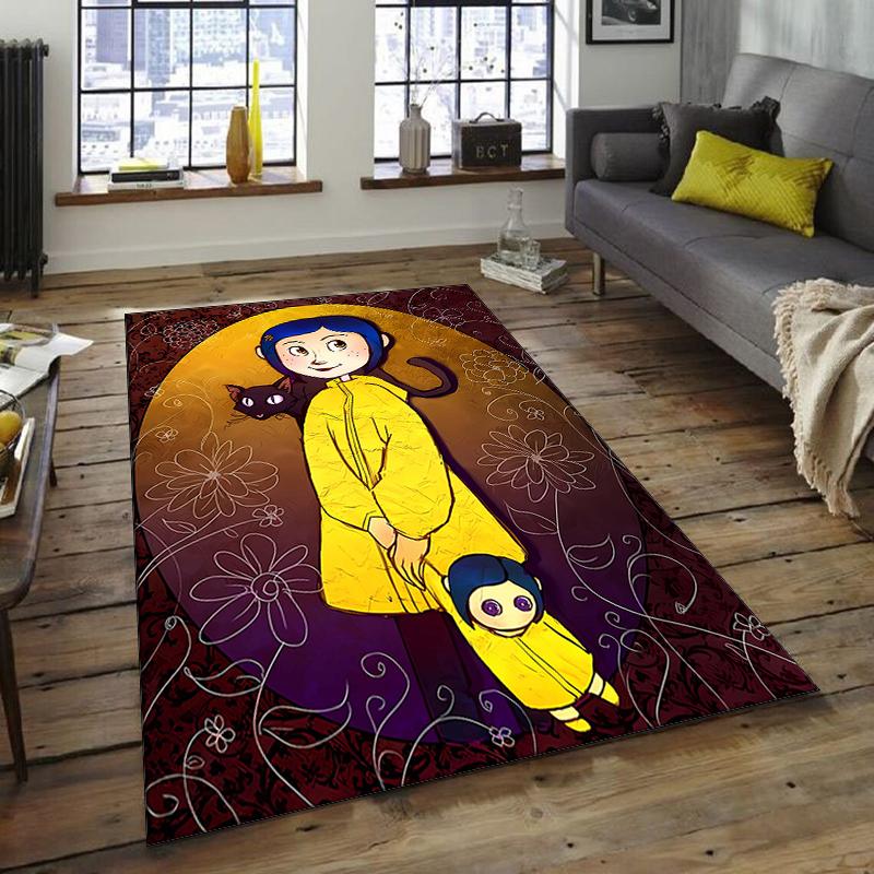 1pc C-Coraline (5) Design Area Rug - Non-Slip, Soft & Cozy Floor Mat for Living Room, Bedroom, Office - Indoor/Outdoor Decorative Carpet