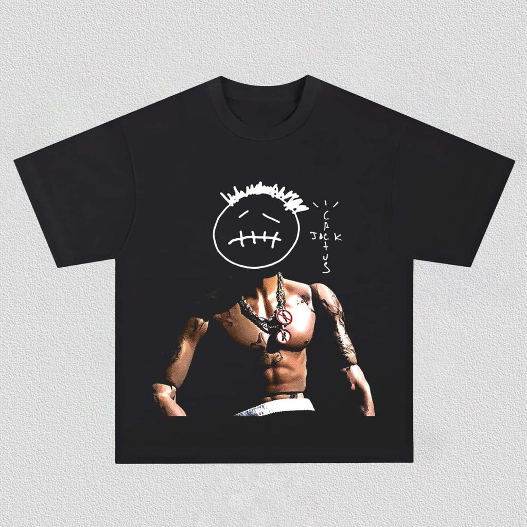 Travis Scott Y2k Graphics 100cotton Unisex Shirt 2026 New Oneck Short Sleeve Unisexs Womens Fashion Hiphop Tshirt Fan Gifts