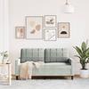 Vidaxl Sofa 2-Osobowa, Jasnoszara, 140 Cm, Tapicerowana Aksamitem