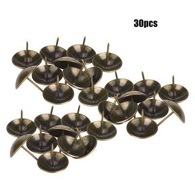 30 szt. Gwoździe tapicerskie Pogrubione Okrągła główka Cyjanowy brąz Żelazne platerowane Akcesoria meblowe 30x30mm
