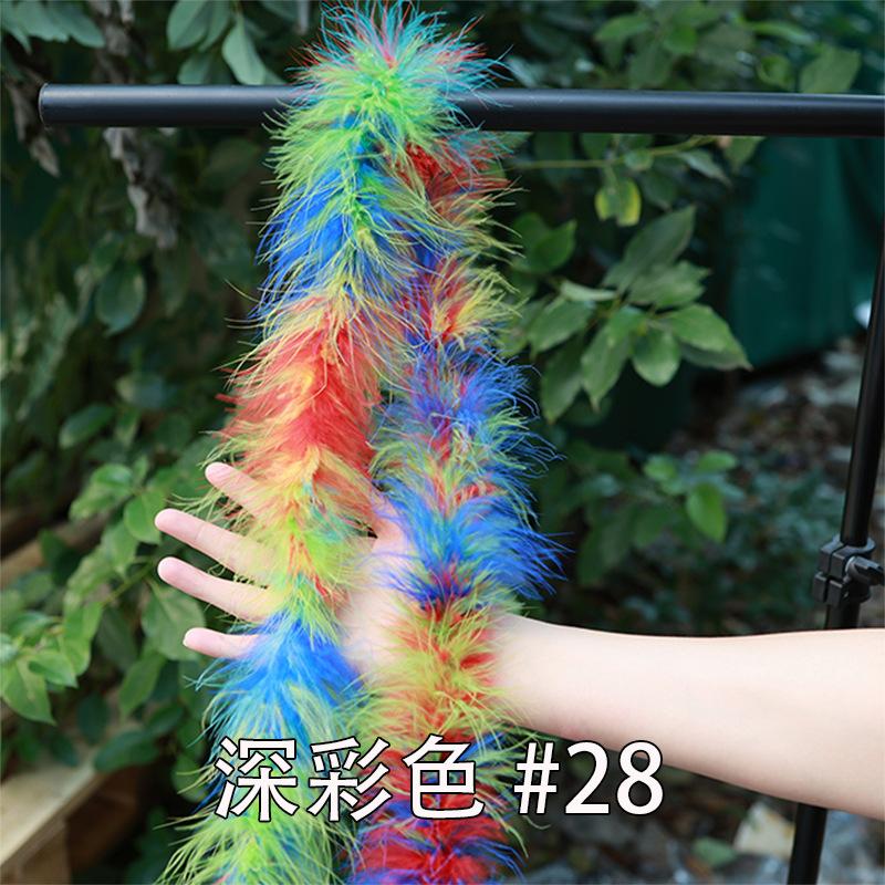 Color Encryption Thickened Feather Strip Diy Turkey Fluff Strip Wedding Decoration Clothing Skirt Accessories
