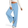 Women's Casual Fashion Solid Color Elastic Waist Drawstring Workwear Wide Leg Pants With Pockets