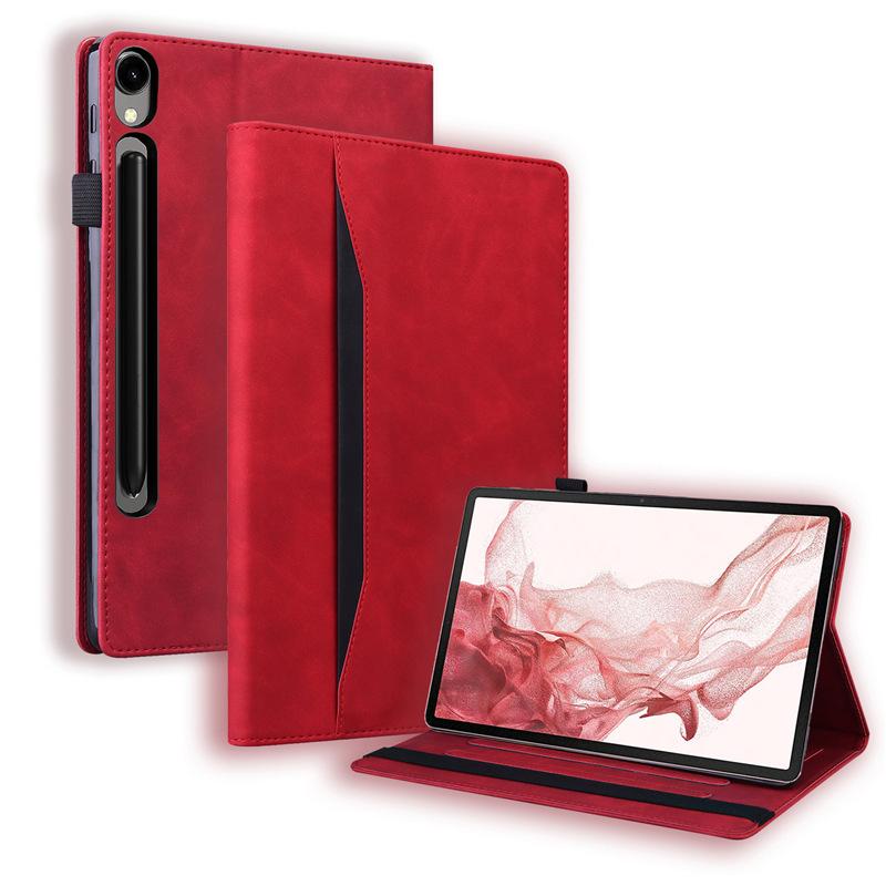 Compatible with Samsung Galaxy Tab S10 FE+ Tablet Case A9+ 11 inch Cover, Matte Two-Tone Card Slot Stand PU Leather Folio