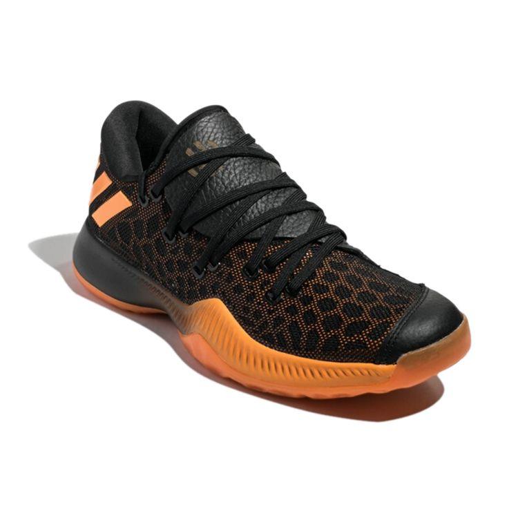 adidas Harden B/E Runde Tå Snørebånd Åndbare Lave Basketballsko Herre sneaker Sort Orange CG4193