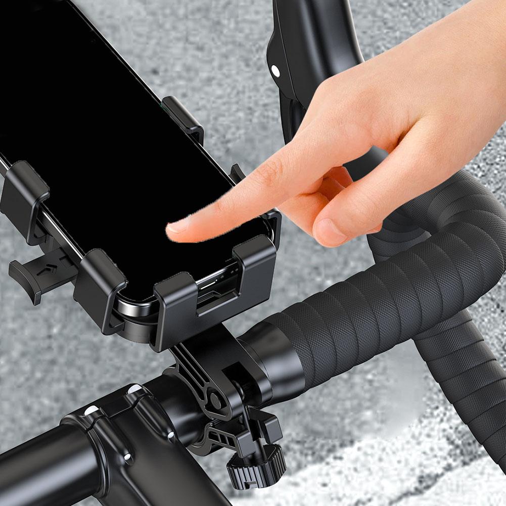 Black Electric Vehicle Cradle 360-degree Rotation Adjustable Viewing Angles Anti-slip Design Driving Navigation