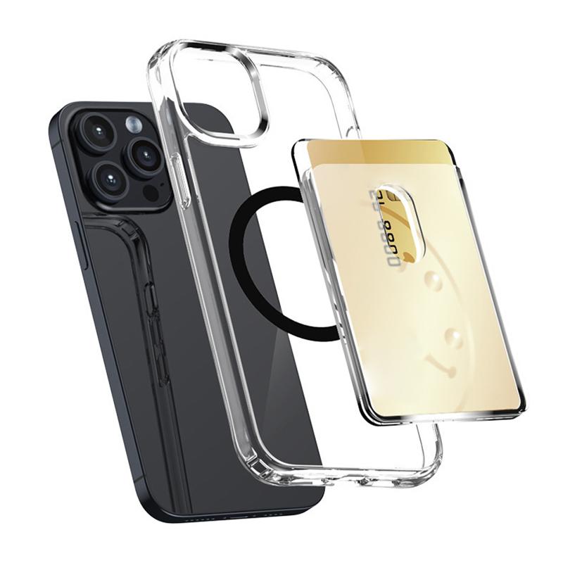 For Magsafe Transparent Magnetic Wallet Clip Phone Back Sticker For Iphone12Pro 13 14 Pro Max Macsafe Card Bag On Sleeve