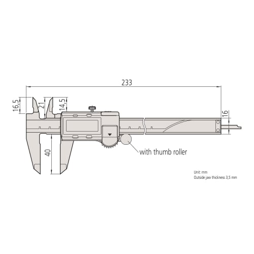 Mitutoyo 500-196-30 Advanced On-Site Sensor (AOS) Absolute Scale Digital Caliper