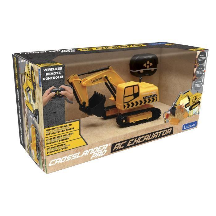 Tractopelle télécommandée - LEXIBOOK - Crosslander® PRO - Bras articulé - Jaune - Pour enfant de 6 ans et plus