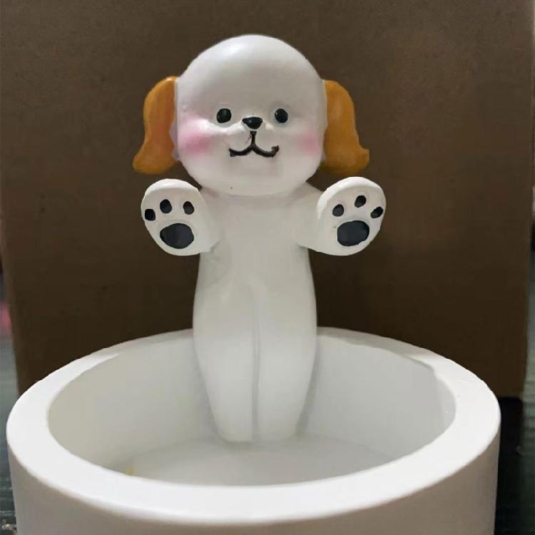 Wärmende Pfoten Kerzenhalter Geschenk für Hundeliebhaber Cartoon Hase Hund Kerzenhalter
