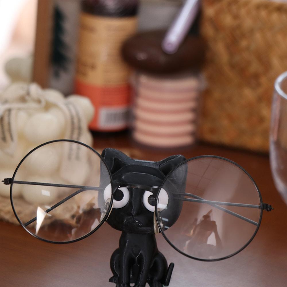 Cute Cat Glasses Display Stand 3D Print Cat Ornaments Creative Eyeglass Show Holder  Gifts