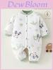 Winter Baby Onesie With Thick Cotton Layer For Newborns Girl Boy Safe For Winter