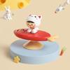 Rocket Spin Top Baby Soothing Toy with 3D Cartoon Design for Dining and Bath