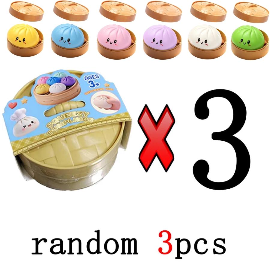 Nieuwe Glitter Dumpling Squishy Mystery Box - Verrassing Dumpling Squishy, Reusachtige Glitters Dumplings, Zeldzame Dumplings Broodje Stressverlichting Fidget Set.