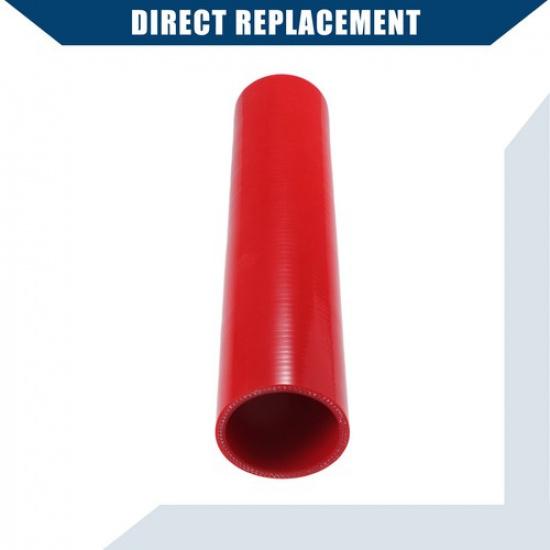 Single 12" Long 225" 4-Ply ID Car Straight Coupler Silicone Hose Pipe Tube Red