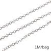 Chaîne Cœur en Acier Inoxydable de 0,5/1 Mètre Chaîne Cubaine Chaîne Punk de Base pour la Fabrication de Colliers Bracelets Bijoux Accessoires