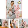 Adorable Plush Rabbit Doll For Kids And Adults Soft Comforting Hugging Pillow