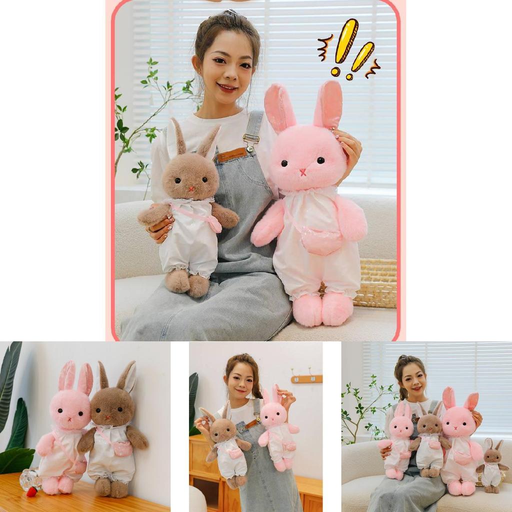 Adorable Plush Rabbit Doll For Kids And Adults Soft Comforting Hugging Pillow