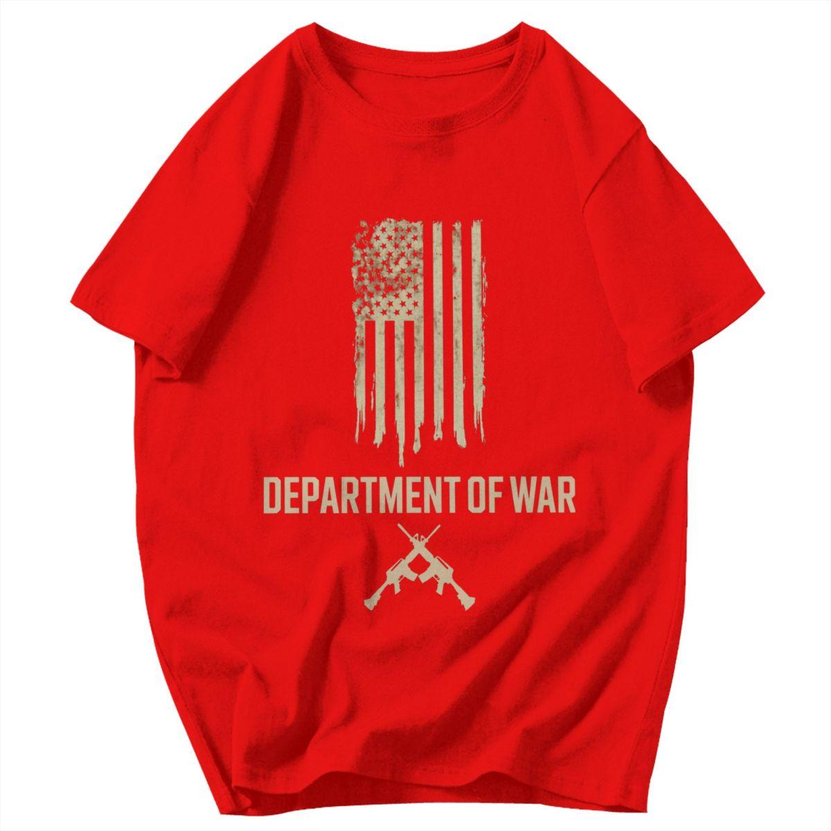 Men T Shirt Department Of War Retro Cotton Y2K Graphic Tees Unisex Clothing T Shirts S