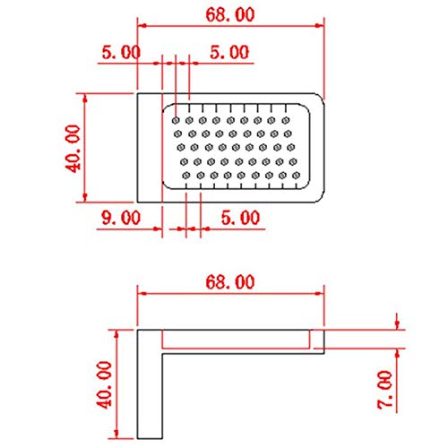CarAngels Woodworking T-Square, Direct Marking Ruler, Right-Angle Gauge, High-Precision 1mm Hole Spacing, Aluminum Carpentry Marking Tool (T-50)