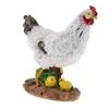 Hen Statue Outdoor Resin Foraging with Baby Chick for Patio Lawn Yard Gardening, Housewarming