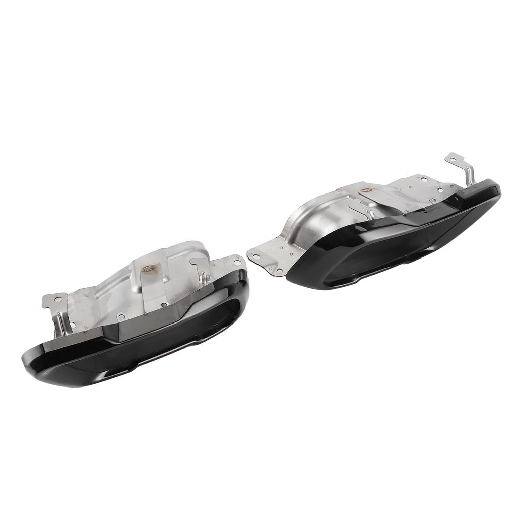 Pair Chrome Black Exhaust Muffler Tips Set End Pipe Trim Fit for X5 G05 M Sport 2019+