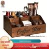 Scatola porta caffè da scrivania in legno