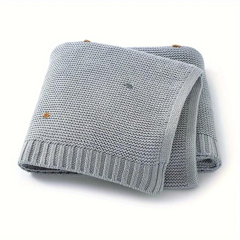 Handcraft Crochet Ball Blanket-Solid Color Knitted Stroller/Air Conditioning Cover Perfect Halloween Christmas Gift for All Ages