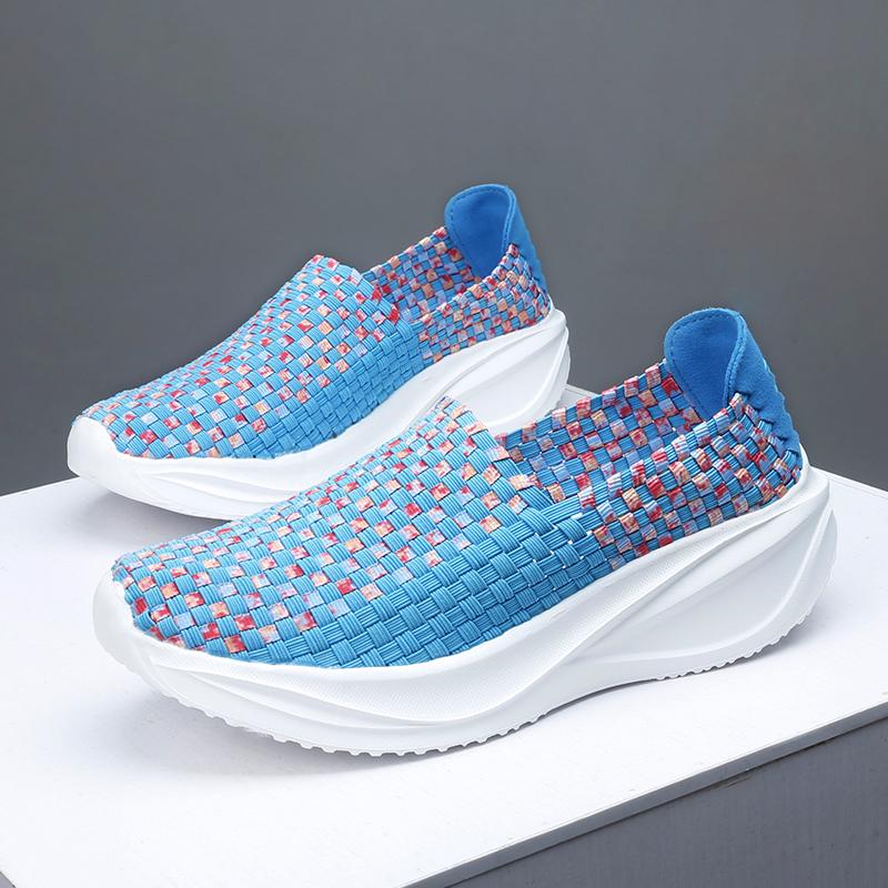 Summer Women Sneakers Casual Plus Size Flats Loafers Soft Elevator Beach Walking Sports Shoes Lightweight Slip On