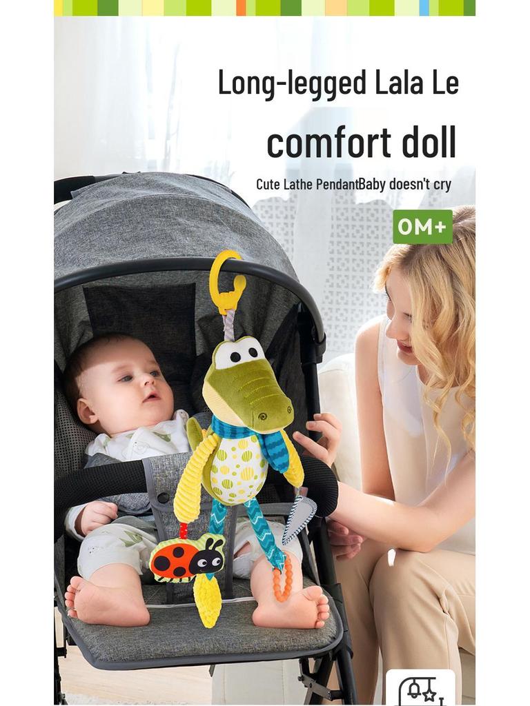 Multifunctional Baby Car Seat Crib Toy: Stroller Pendant, Funhouse Mirror, Soothing Rattle
