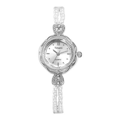 Cute and Stylish Women's Watch with Pearl Strap: Analog, Waterproof, Women's Accessory - Perfect Gift for Her, Anniversary, Valentine's Day, Christmas