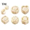 Baking Tools for Pastries Double-Headed Mooncake Mold, Sunflower Pattern Reusable ABS Hand-Press Detachable Easy Professional Pastry Embosser Cleaning