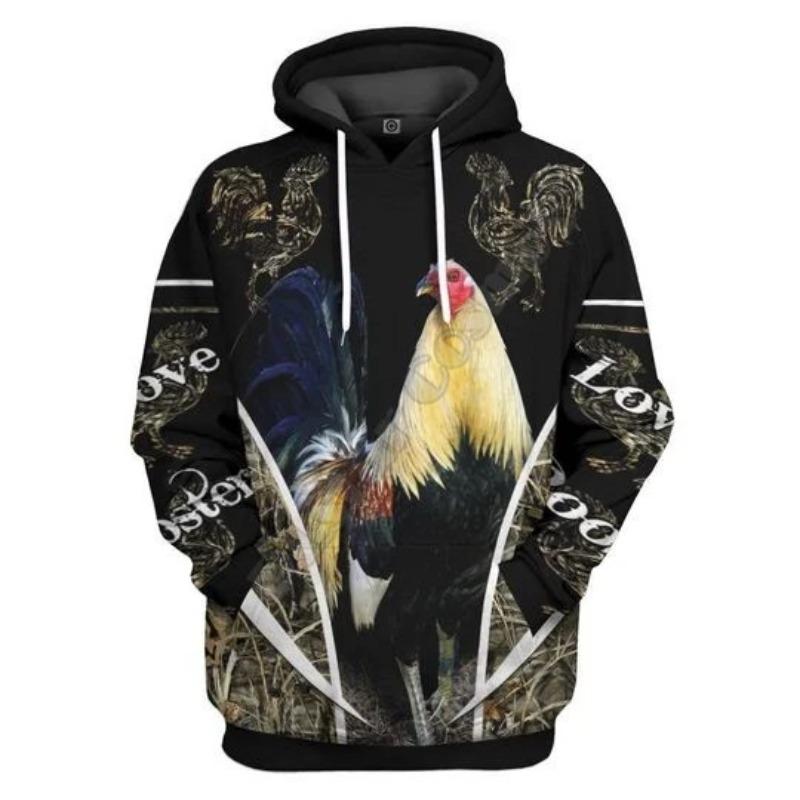 Wind 3D Digital Tattoo Gedrucktes Oberteil Haar Lässig Herren Langarm-Kapuzenpullover