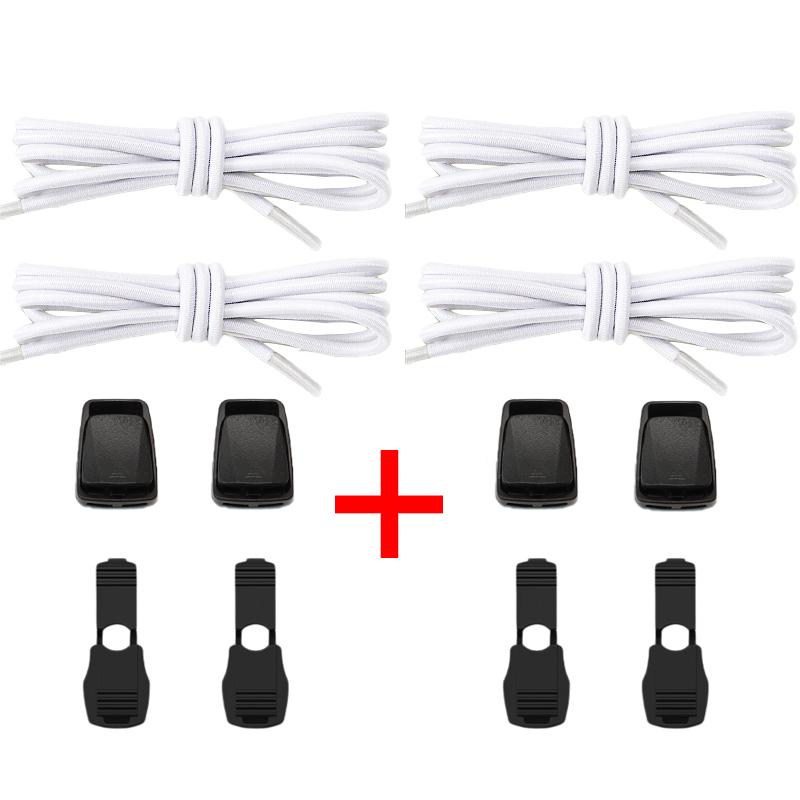 Lacets Robustes Sans Nœud, Design Carré à Verrouillage par Pression, Lacets Paresseux à Mettre et Enlever en Une Seconde pour Baskets de Course, Randonnée et Sport